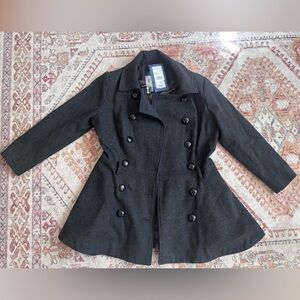 NWT- Collectif Dark GrayTrench Coat with POCKETS